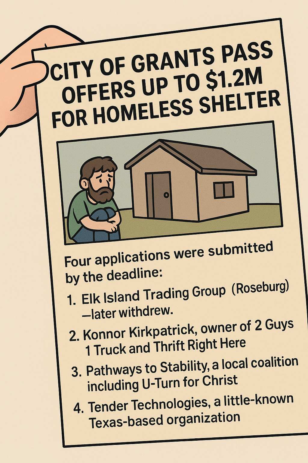 You are currently viewing Grants Pass Renews Effort to Establish Managed Homeless Shelter Site