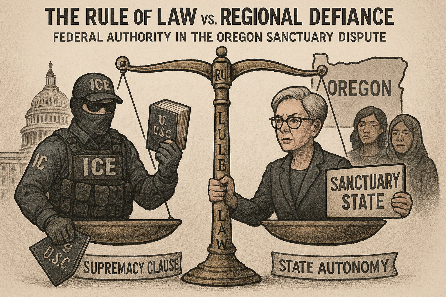 You are currently viewing The Rule of Law vs. Oregon: Federal Authority in the Oregon Sanctuary Dispute