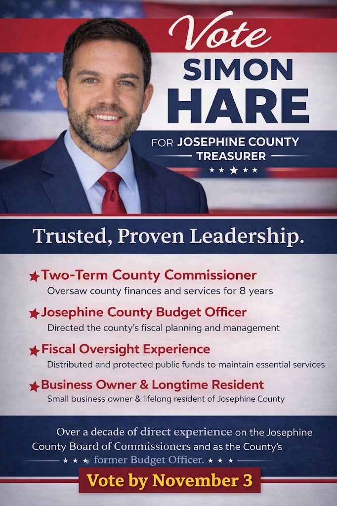 You are currently viewing Josephine County’s Financial Future: Why Simon Hare is the Right Choice for Treasurer